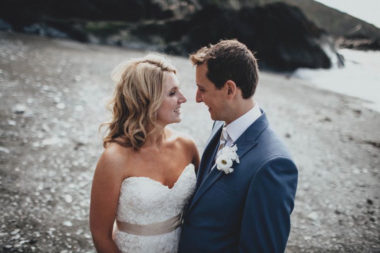 Bride and groom portraits at tunnels beaches